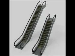Escalator animated modular Low-poly 3D model