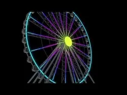 Ferris wheel 55 meters 3D model
