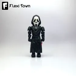 Flexi Scream Ghostface, Articulated fidget figure, 3mf included