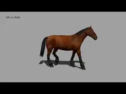 Horse Rigged Animated Low-poly 3D model