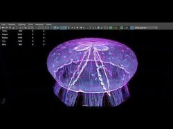 Jellyfish Moon Light Low-poly 3D model