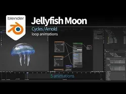 Jellyfish Moon Low-poly 3D model