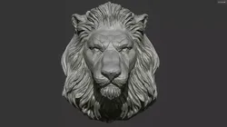 Lion Head Pendant 2 3d print model 3D print model