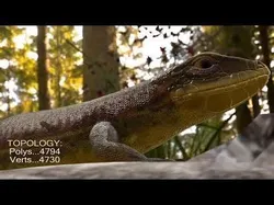Lizard Lacerta Vivipara Low-poly 3D model