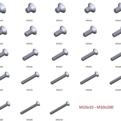 M10 screws Countersunk screws DIN 7991 + M10 nut DIN934 Nut Screw