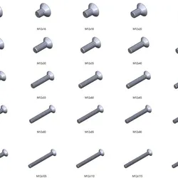 M12 screws Countersunk screws DIN 7991 + M12 nut DIN934 Nut Screw