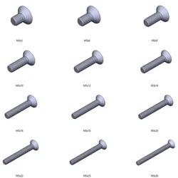 M3 screws Countersunk screws DIN 7991 + M3 nut DIN934 Nut Screw