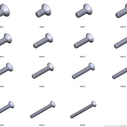 M4 screws Countersunk screws DIN 7991 + M4 nut DIN934 Nut Screw