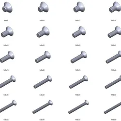 M8 screws Countersunk screws DIN 7991 + M8 nut DIN934 Nut Screw