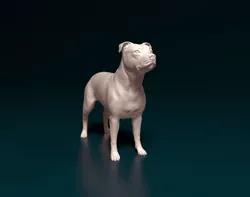 Pitbull dog 3D print model