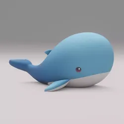 Plush Whale 3D model