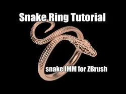 Snake IMM Curve Brush with Snake Ring Model for 3D Print 3D model