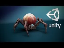 SpideEye spider with eye Low-poly 3D model