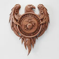 USMC Eagle STL | Marine Corps Plaque & Decor, Military Art CNC File
