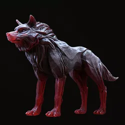 Wolf shaman PBR lowpoly Low-poly 3D model