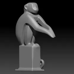 3D Printable Monkey Model – Playful Primate STL for Educational or Decorative Printing