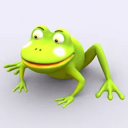 3DRT - toonpets animals Frog Low-poly 3D model