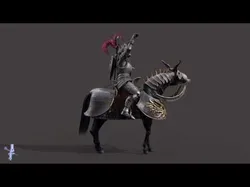 Adam Knight Horseman  Light Low-poly 3D model