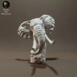 African Bush Elephant Bust 3D print model