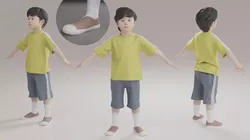 Animated 3D-Boy-japanese 228Rui Shoes Low-poly 3D model