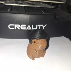 CAPIBARA WITH MOTORCYCLE HELMET AND BIKE OR MOTORCYCLE STAND
