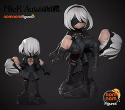Chibi 2B and 9S - Nier Automata 3D print model