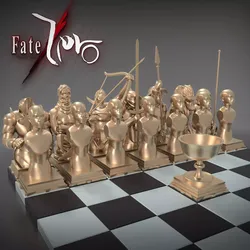 Complete Fate Zero Chess Set 3D Model Pack