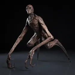 Creature Game Ready alien with long legs Low-poly 3D model