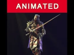 crusader knight Low-poly 3D model