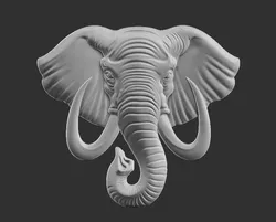 elephant head 3D print model