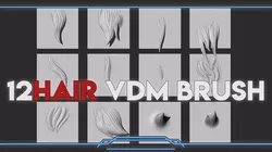 Hair BrusH Low-poly 3D model