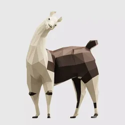 Llama Low-poly 3D model