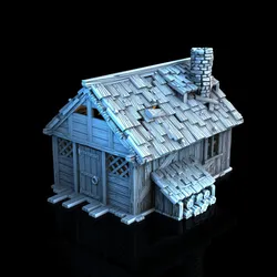 Lumberjack Hut - Medieval Town Set