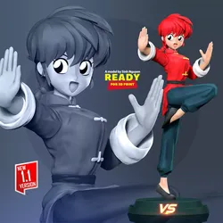 Ranma anime character 3D print model