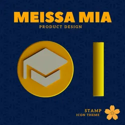 School Graduation Hat Stamp – Digital 3D Print File for DIY Celebrations & Stationerycore Crafts