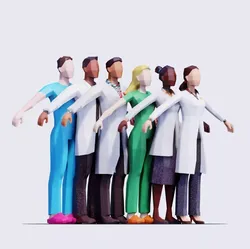 Scientist People - Animated and Rigged Low-poly 3D model
