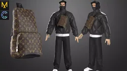 Streetwear Male  OBJ mtl FBX ZPRJ 3D model