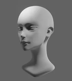 Stylized head 4 3D model