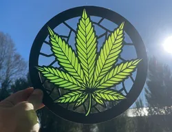 Weed Leaf Suncatcher Stained Glass