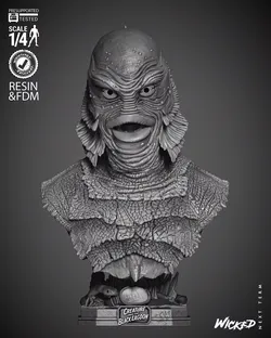 Wicked Movies Creature Of Lagoon Bust 3D print model