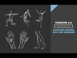 Zbrush Custom Posing Rig Tool For Humans V2 3D model
