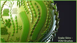Zbrush - Snakeskin - 21 VDM Brushes 3D model