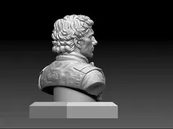 3D Model Ayrton Senna Bust  F1 Legend STL File for Printing 3D print model