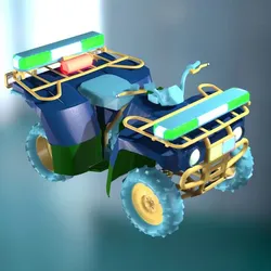 ATV VEHICLE BICYCLE BIKE CAR TRUCK MOTORBIKE 03 CHAIN WHEELS 3D MODEL STL OBJ DAE