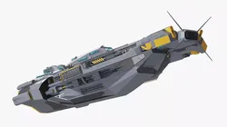 Battle Spaceship Grey 3D model
