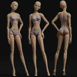 bjd doll Articulated Fashion Female Collector  3D model