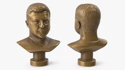 Bronze Bust of Zelensky 3D model