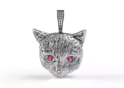 Cat Face Pendant  3D print model