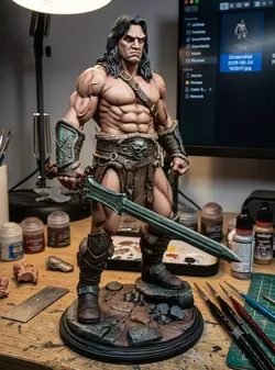 CONAN THE BARBARIAN - High-Detail 3D Printable Statue 3D print model