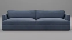 Contemporary Minimalist Low-Arm Fabric Sofa 03 - 2-Seater Low-poly 3D model